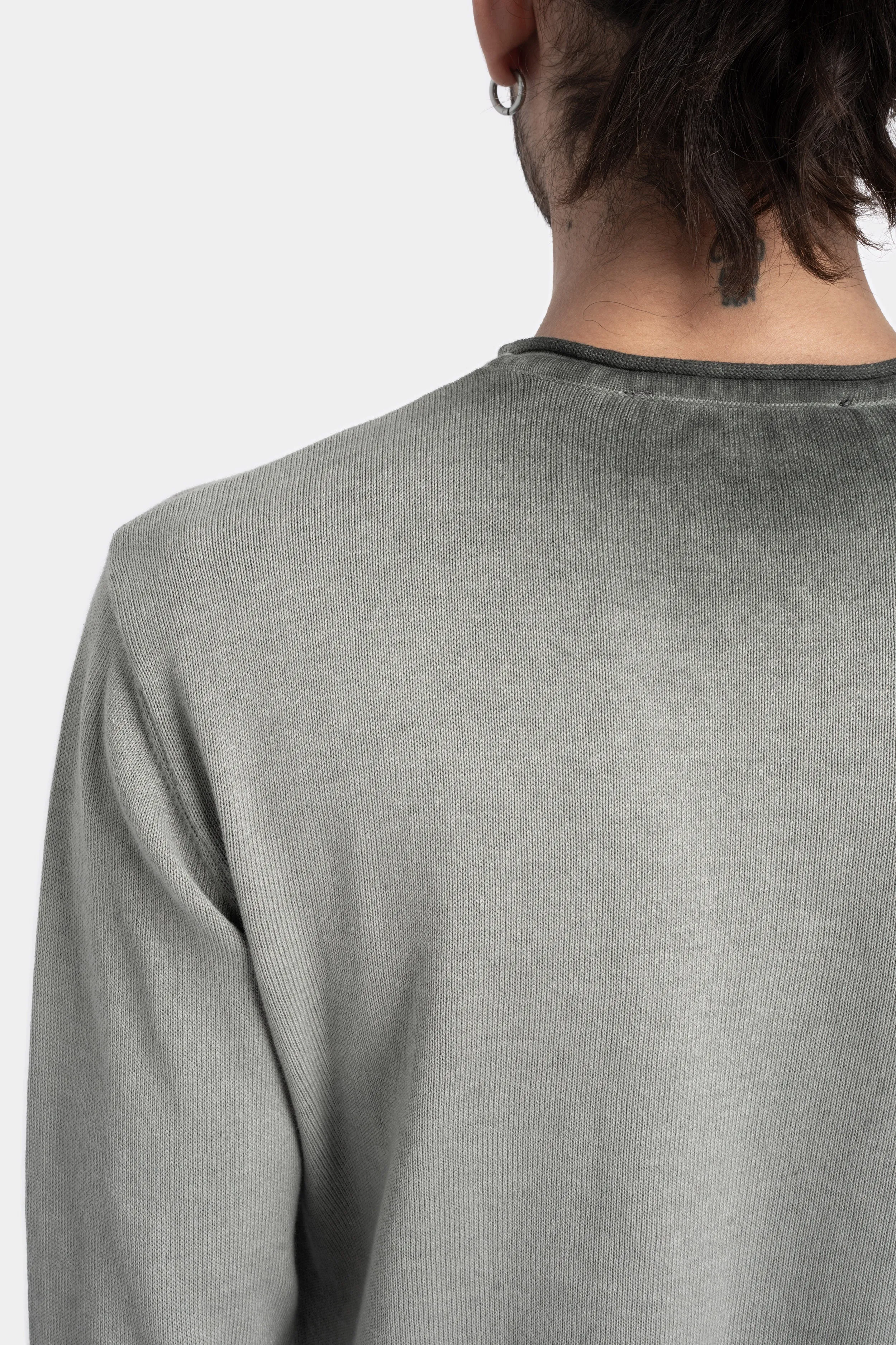 Cotton knit sweater, Petrol grey