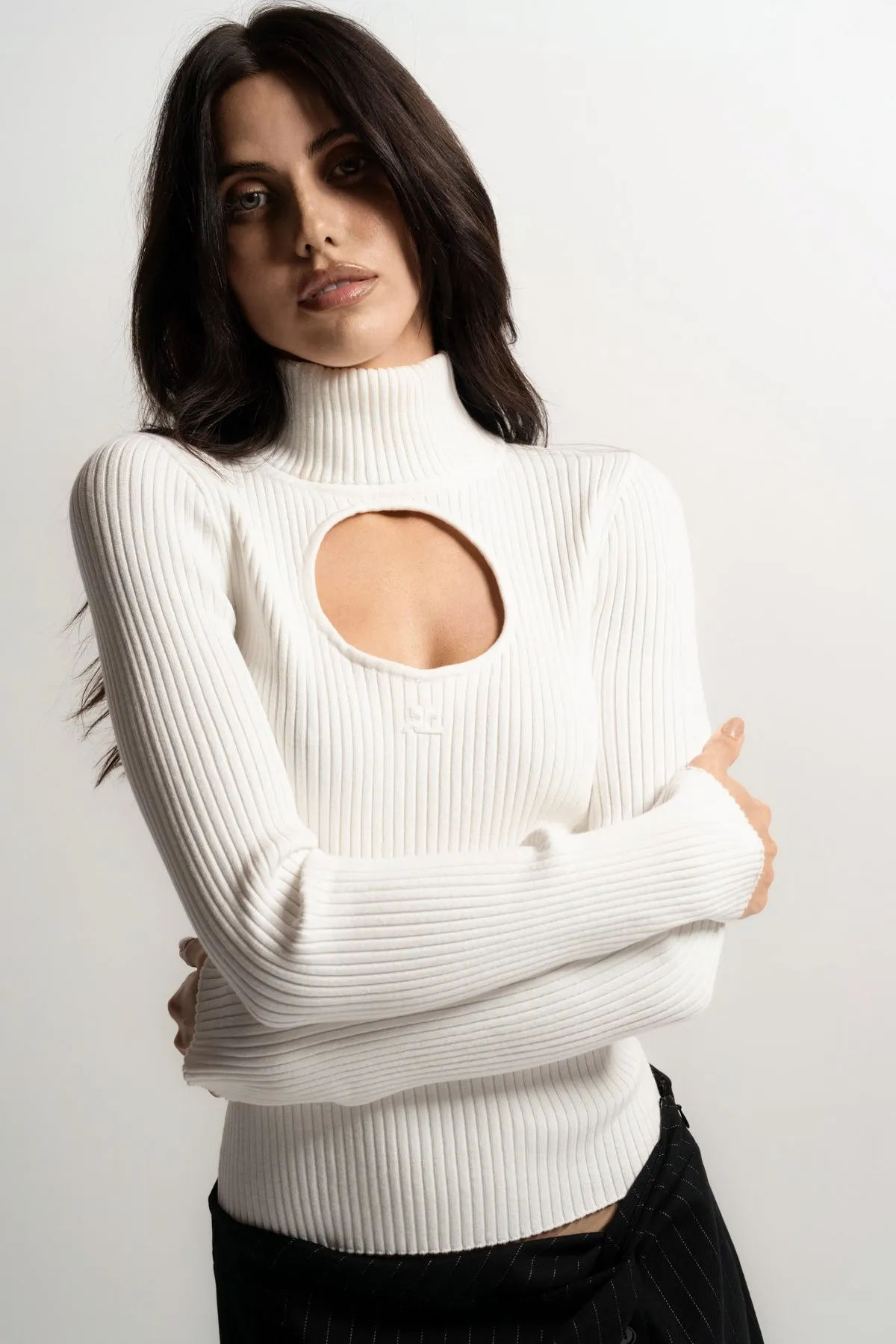 COURRGES | CIRCLE MOCKNECK SWEATER