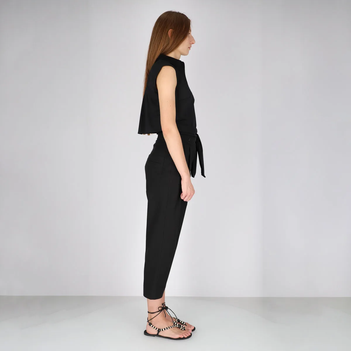 CROPPED TROUSER BLACK