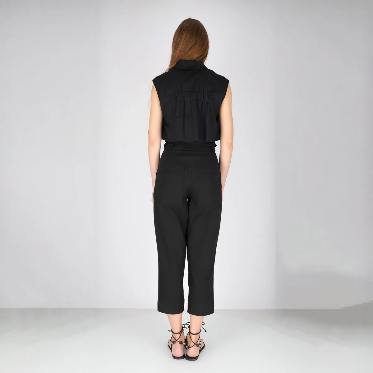 CROPPED TROUSER BLACK