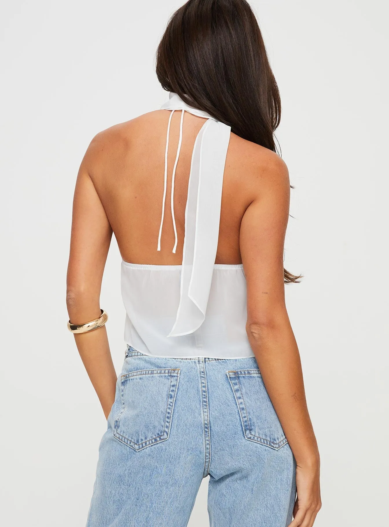 Demi Frill Top White