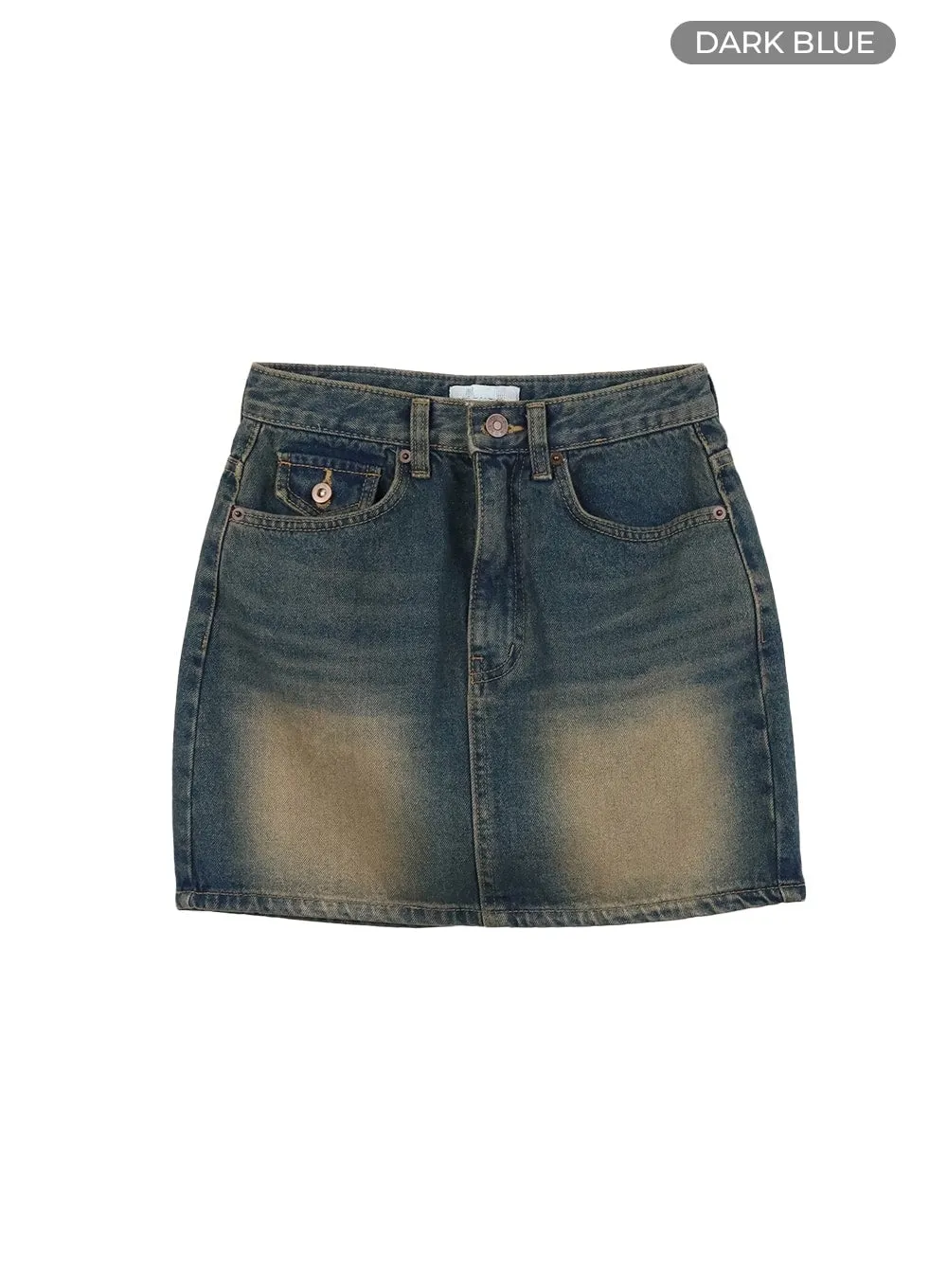 Denim Washed Mini Skirt IA417