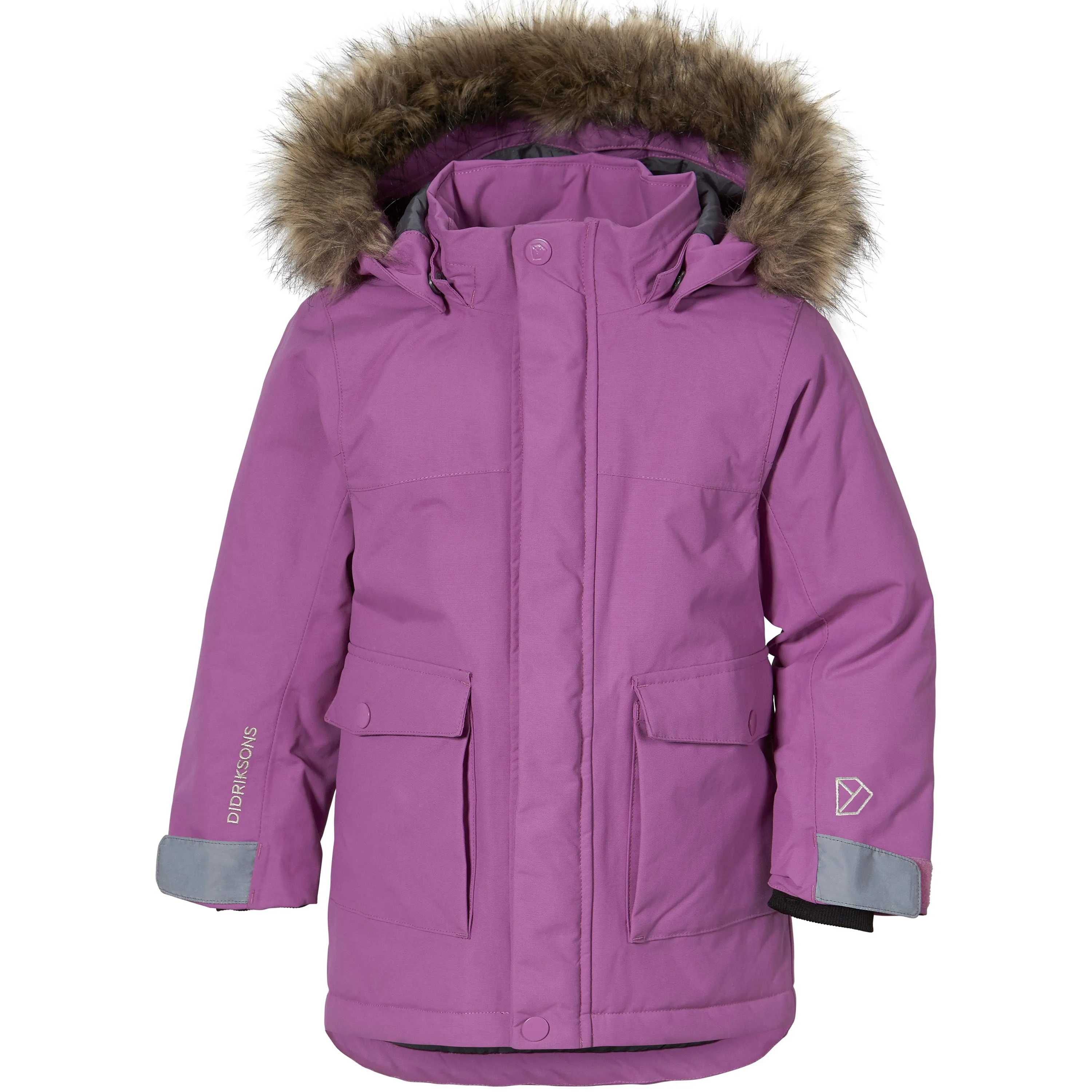 Didriksons Kids' Kure Parka 4 Radiant Purple | Buy Didriksons Kids' Kure Parka 4 Radiant Purple here | Outnorth