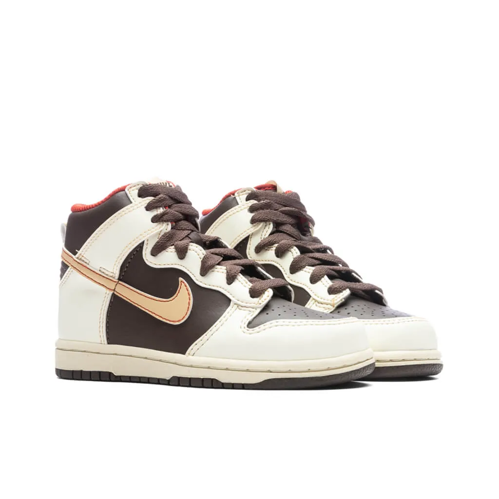 Dunk High (PS) - Baroque Brown/Sesame/Coconut Milk