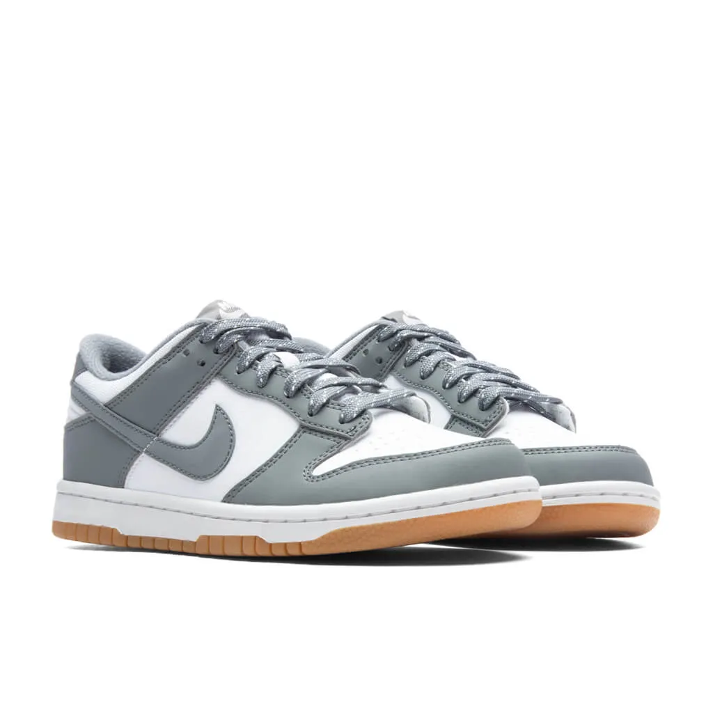 Dunk Low (GS) 'Reflective Grey' - White/Smoke Grey/Light Iron Ore