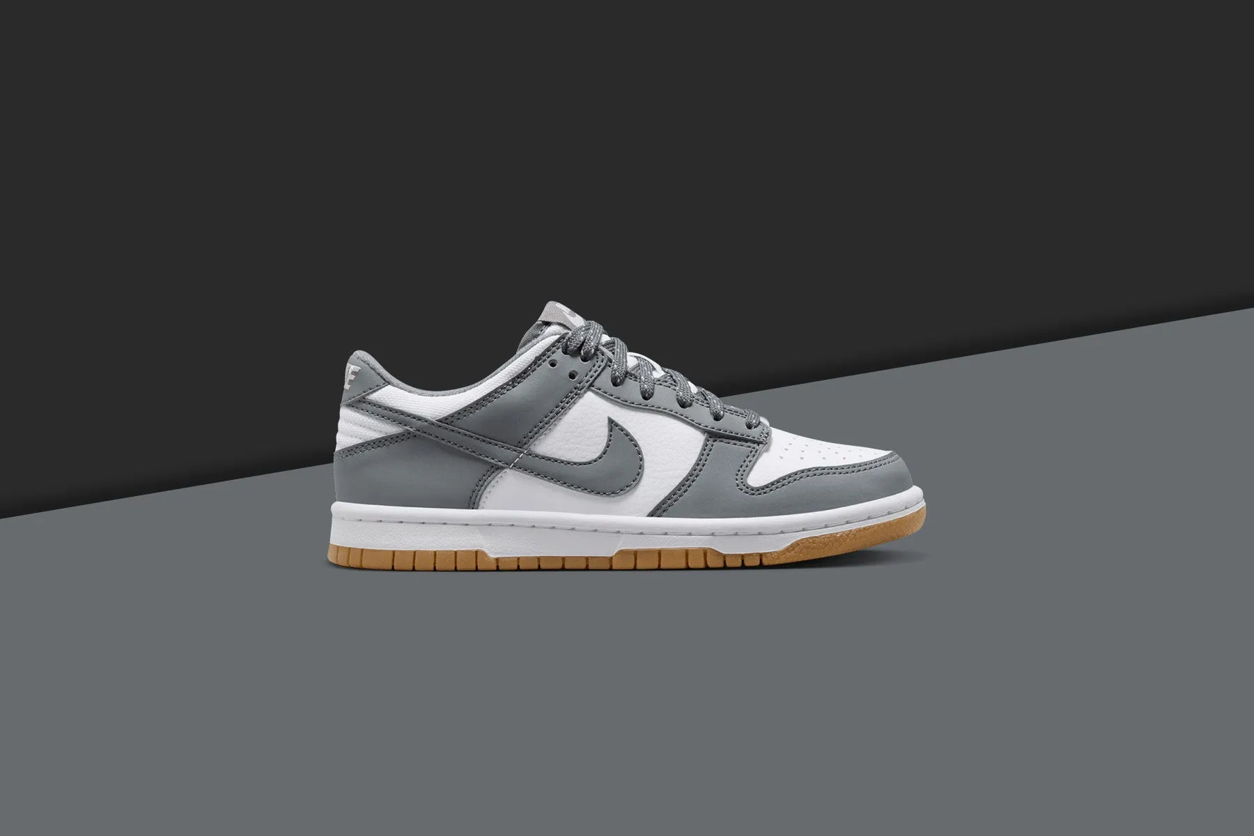 Dunk Low (GS) 'Reflective Grey' - White/Smoke Grey/Light Iron Ore