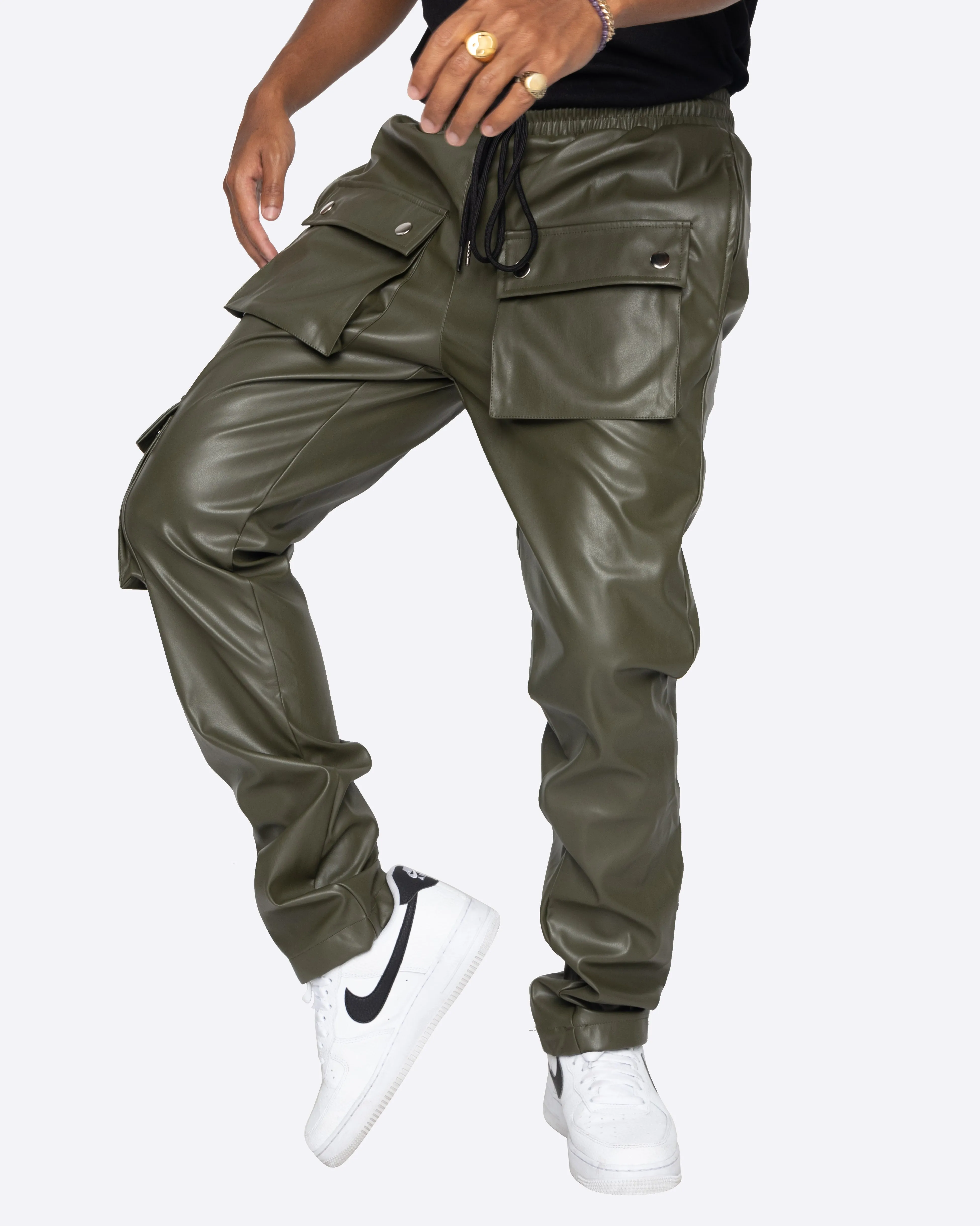 EPTM GOPACHI SNAP CARGO PANTS-OLIVE