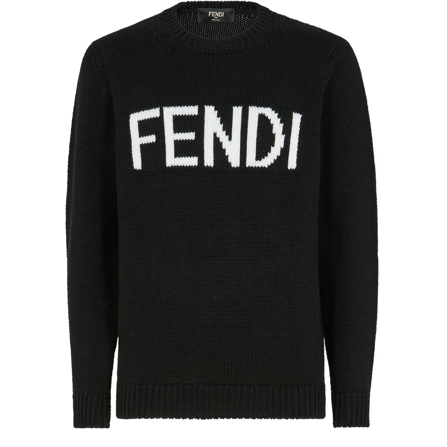 FENDI  |Crew Neck Pullovers Unisex Wool Fine Gauge Street Style