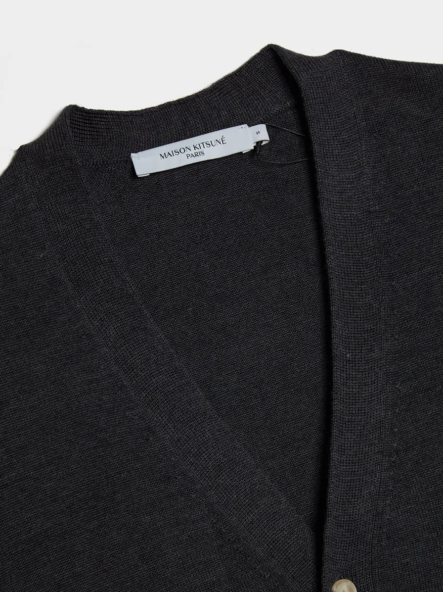 Fox Head Patch Classic Cardigan, Anthracite Melange