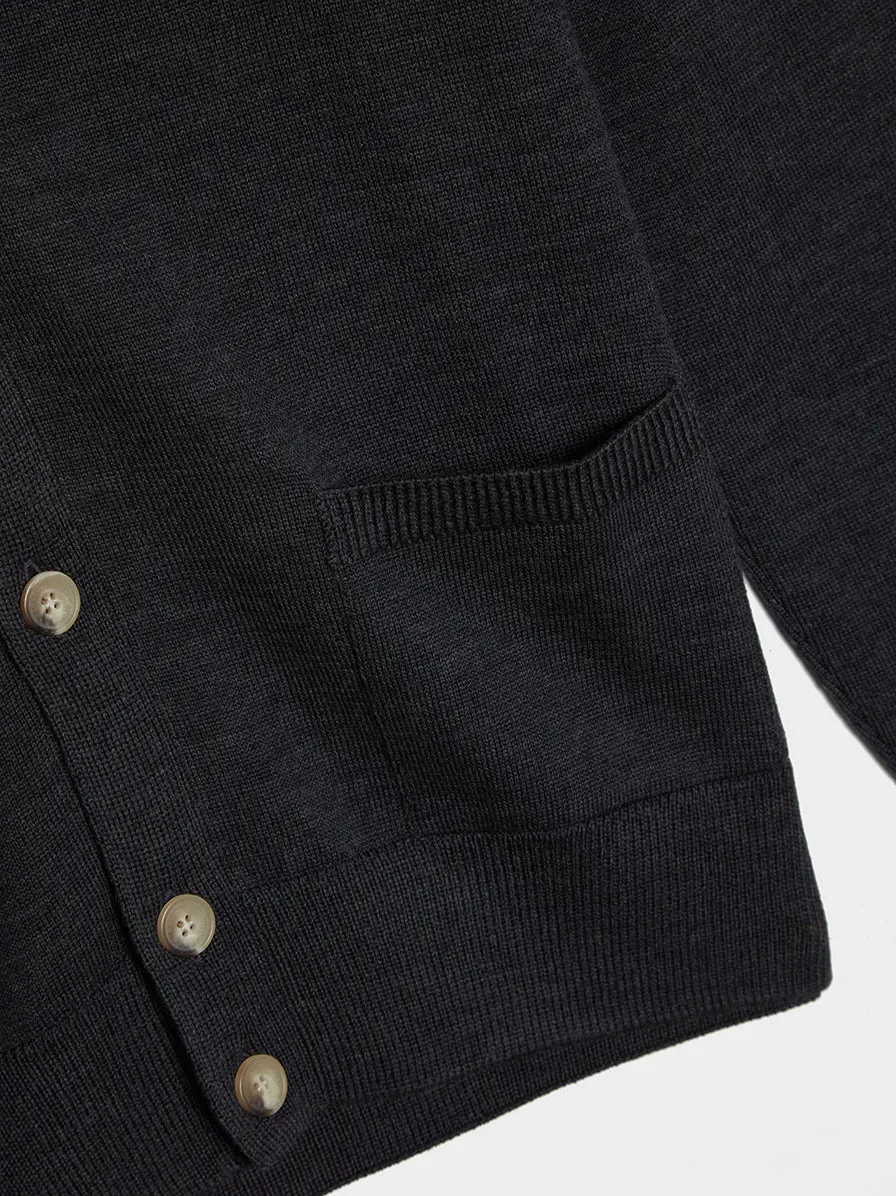 Fox Head Patch Classic Cardigan, Anthracite Melange