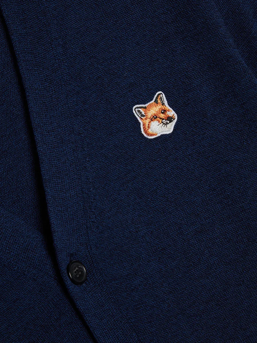 Fox Head Patch Classic Cardigan, Navy Melange