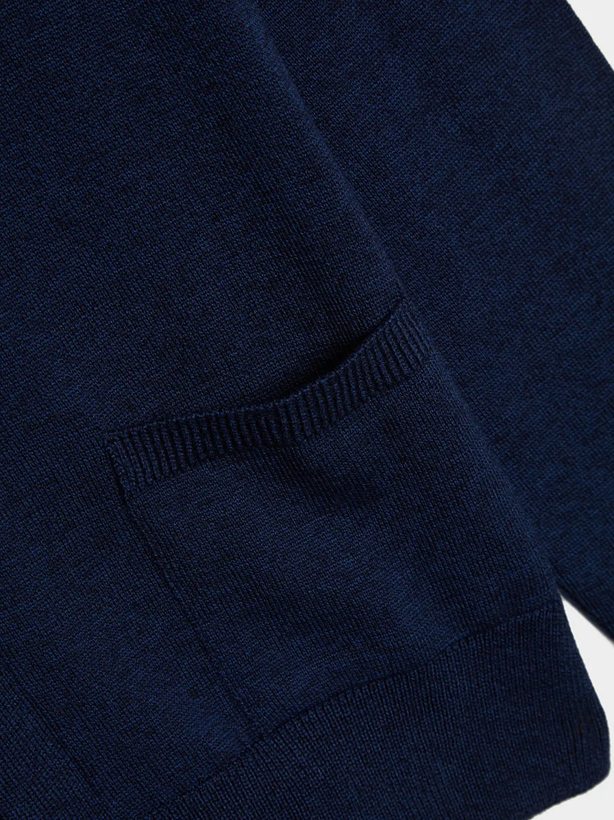 Fox Head Patch Classic Cardigan, Navy Melange