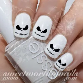 Halloween Nail Art Jack Skellington Nightmare Before Christmas Nail Water Decals