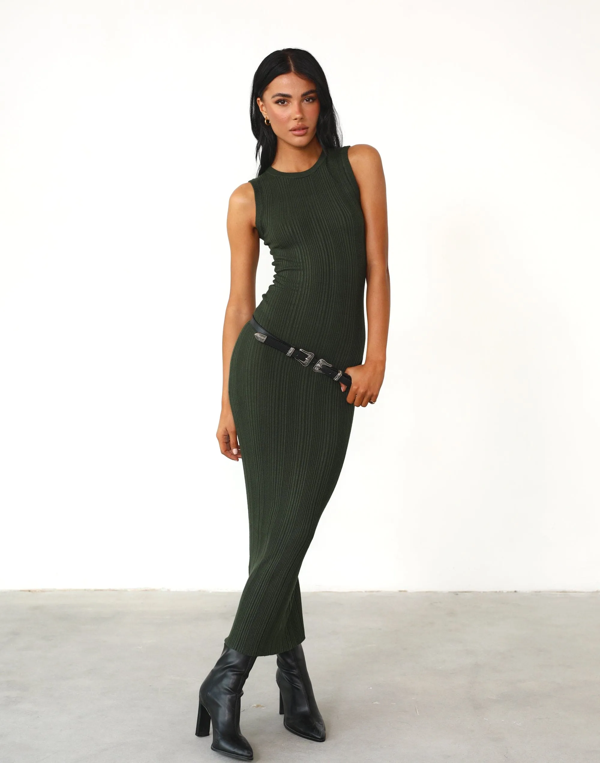 Hunter Maxi Dress (Moss)