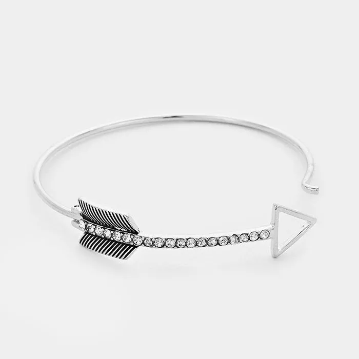 iLLASPARKZ Crystal lined arrow hook bracelet