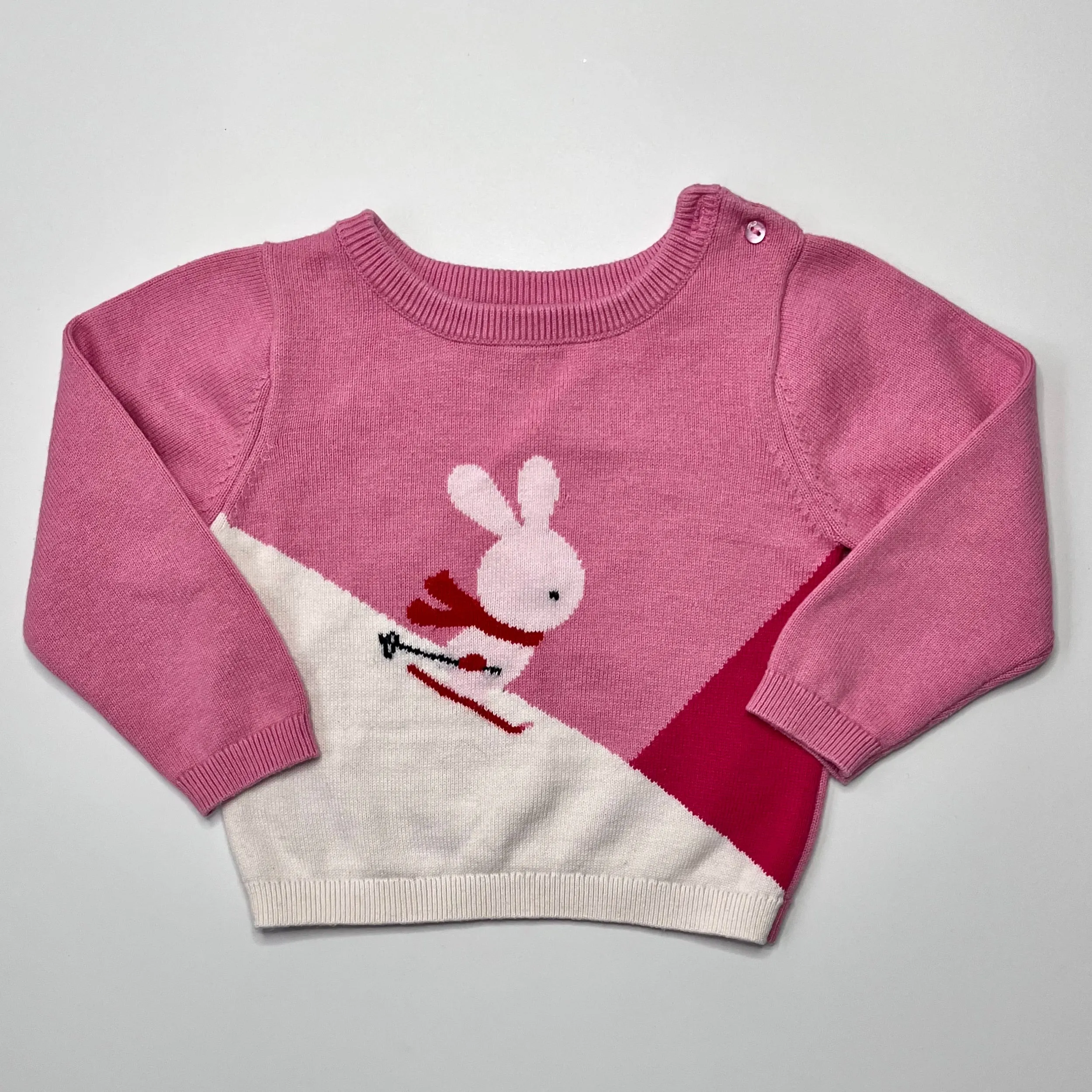 Jacadi Pink Ski Motif Jumper: 24 Months