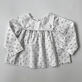 Jacadi White Cherry Print Blouse: 12 Months