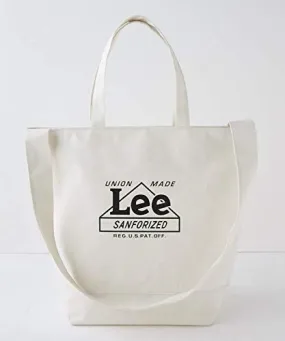 Japanese magazine gift Lee 2 way white Tote Bag with zipper