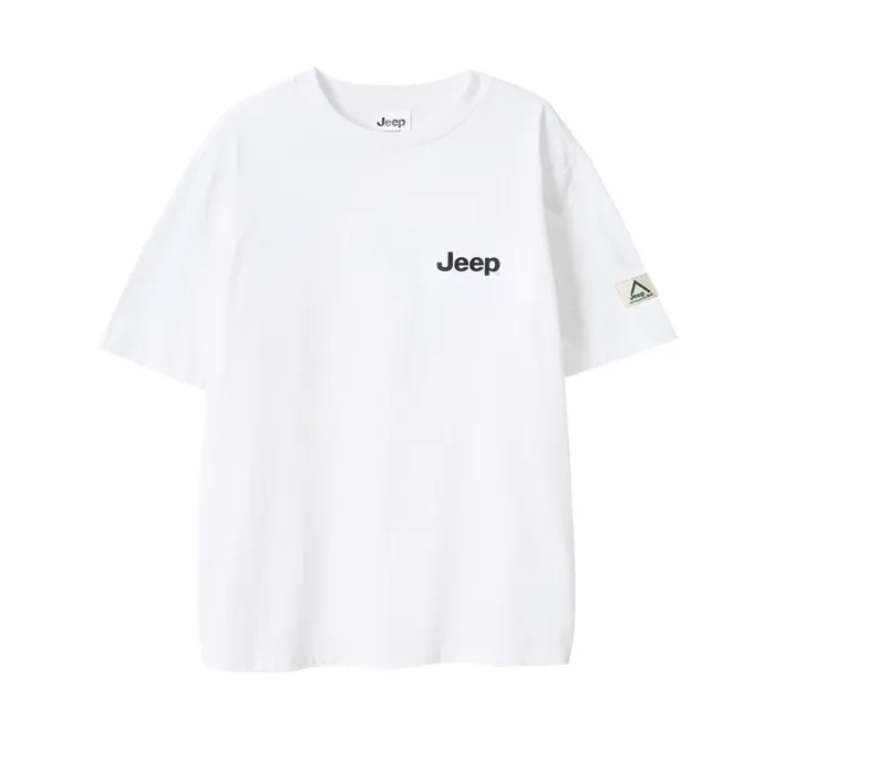 JEEP  |Pullovers Studded Street Style U-Neck Cotton Short Sleeves