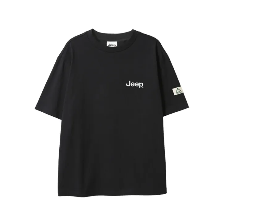 JEEP  |Pullovers Studded Street Style U-Neck Cotton Short Sleeves