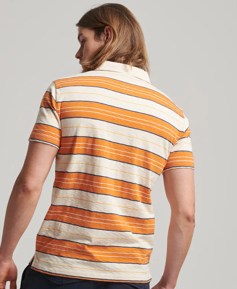 Jersey Stripe Polo | Oatmeal Stripe