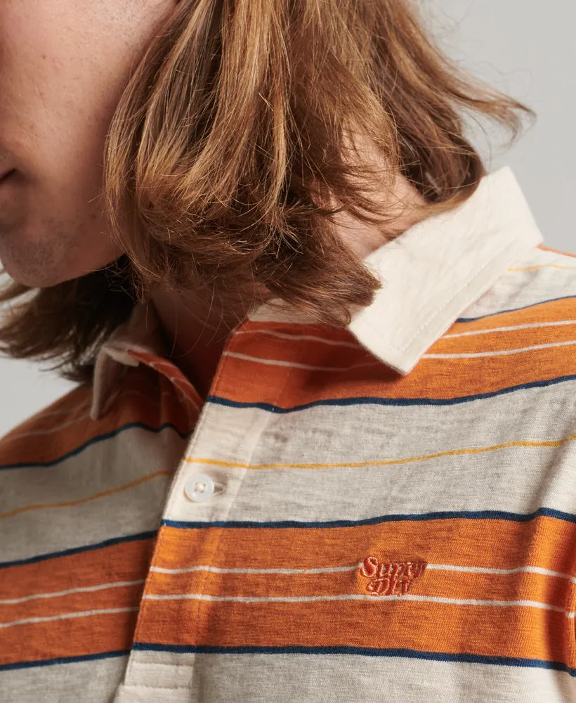 Jersey Stripe Polo | Oatmeal Stripe