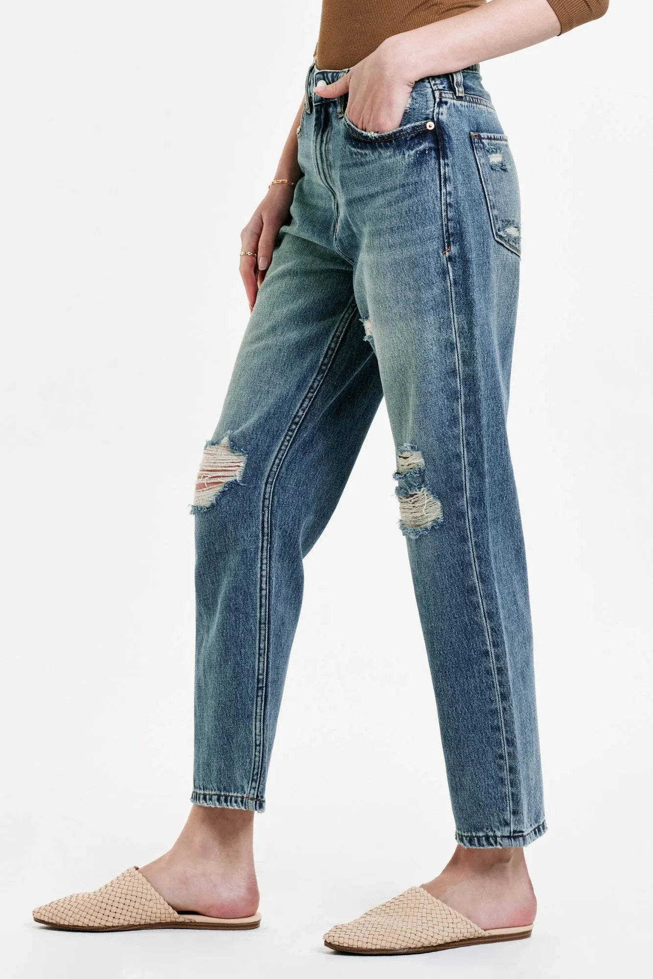 Jodi Super High Rise Cropped Straight Jeans