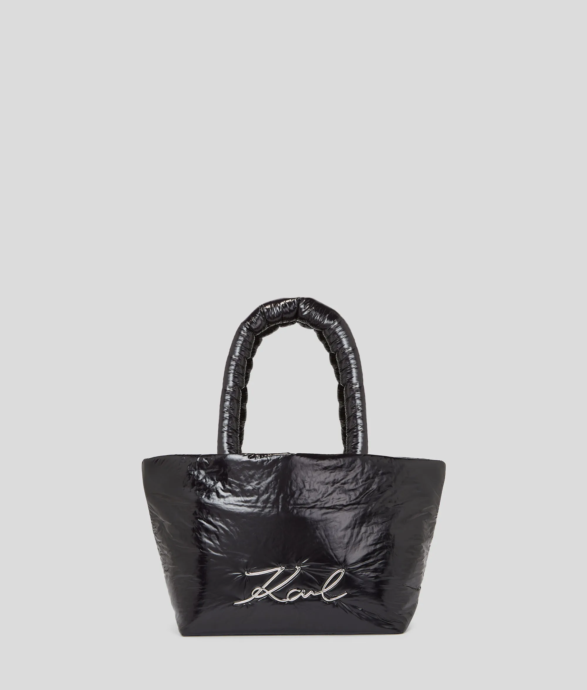 Karl Lagerfeld, K/signature Soft Medium Tote Bag, Woman, Black, Size: One size