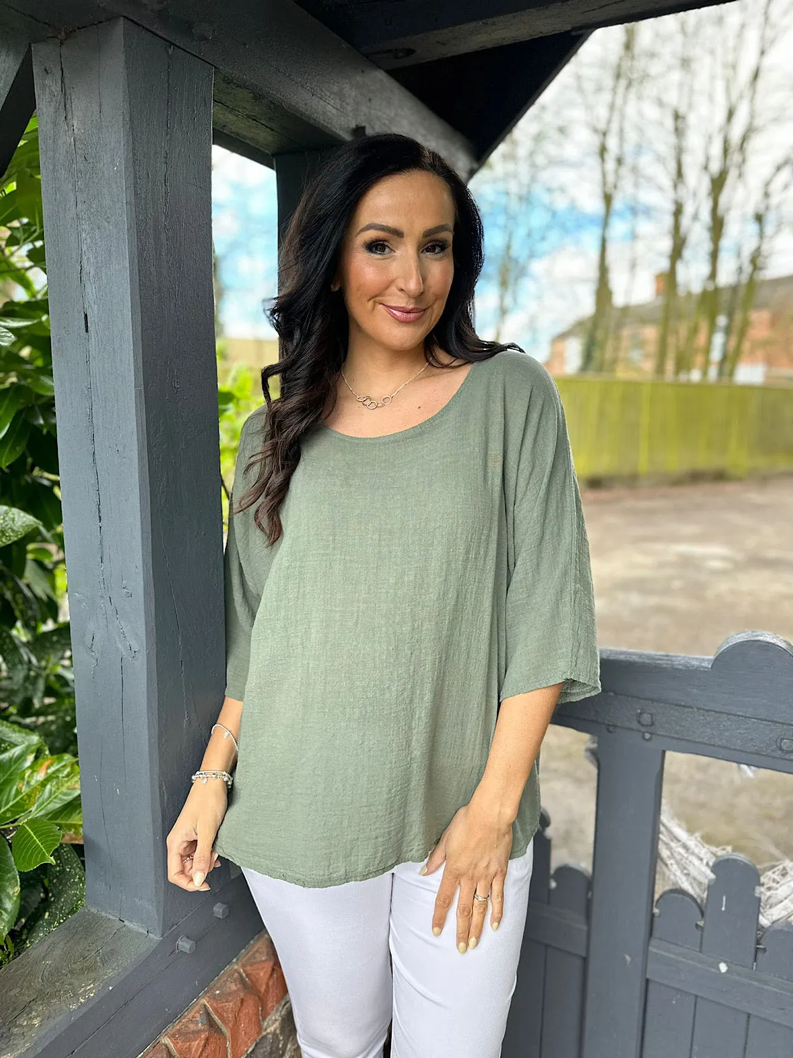 Khaki Essential Top Callie