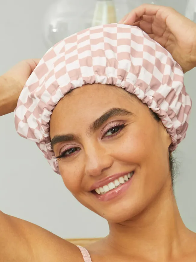 KITSCH Satin Lined Luxury Shower Cap