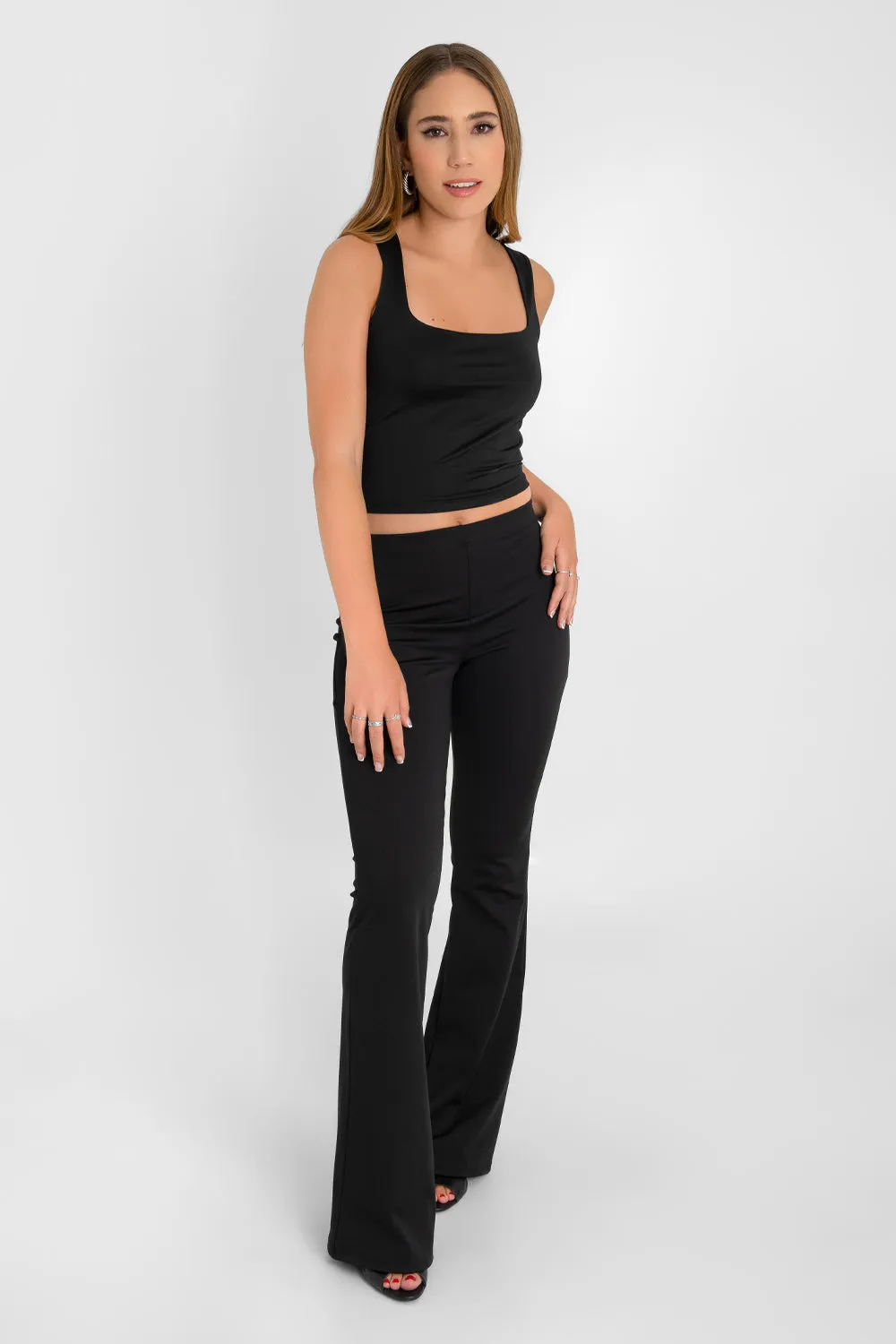 Legging ajustado de fit flare con cintura elástica