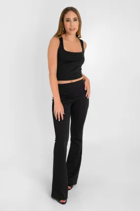 Legging ajustado de fit flare con cintura elástica