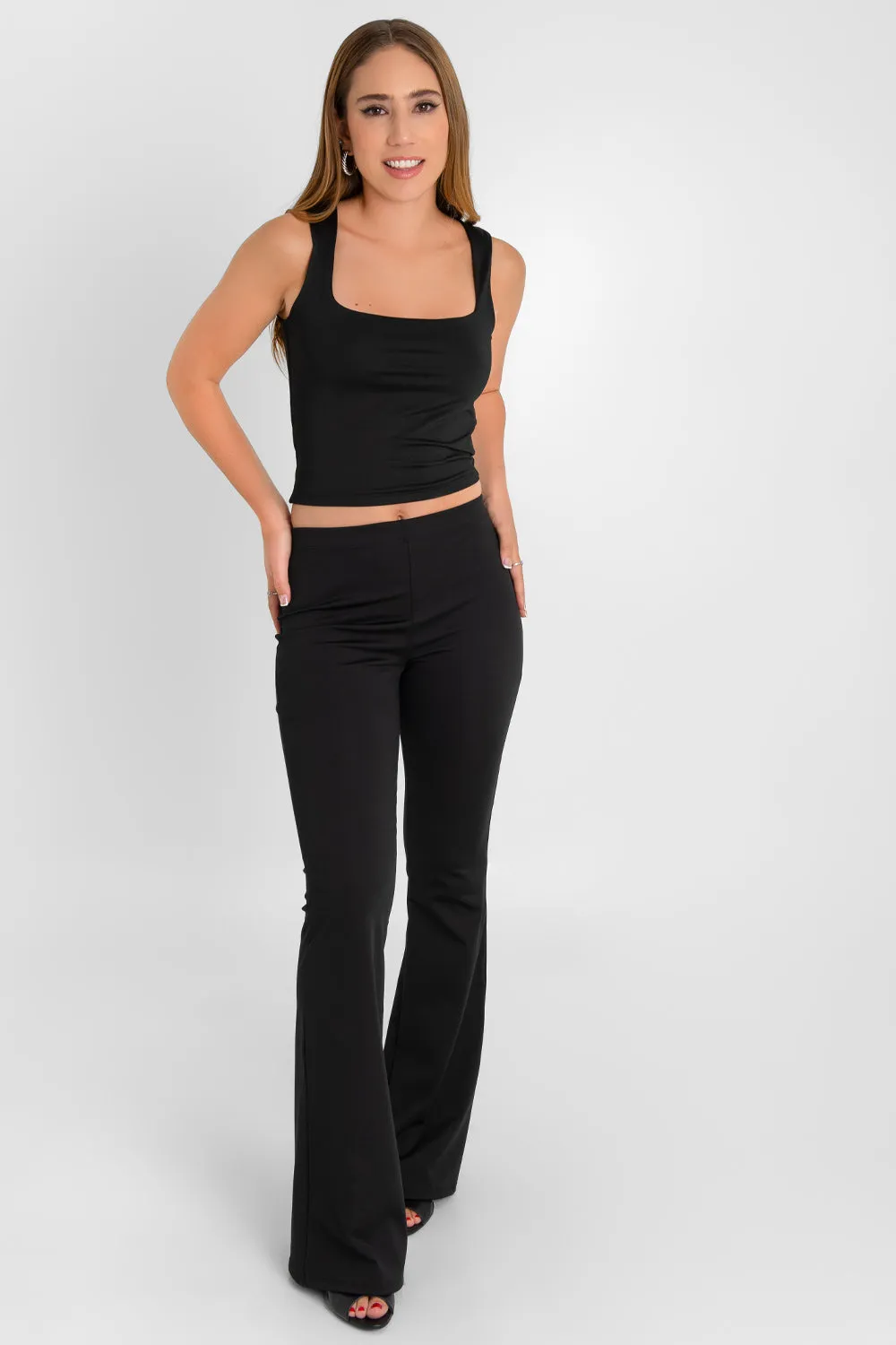 Legging ajustado de fit flare con cintura elástica