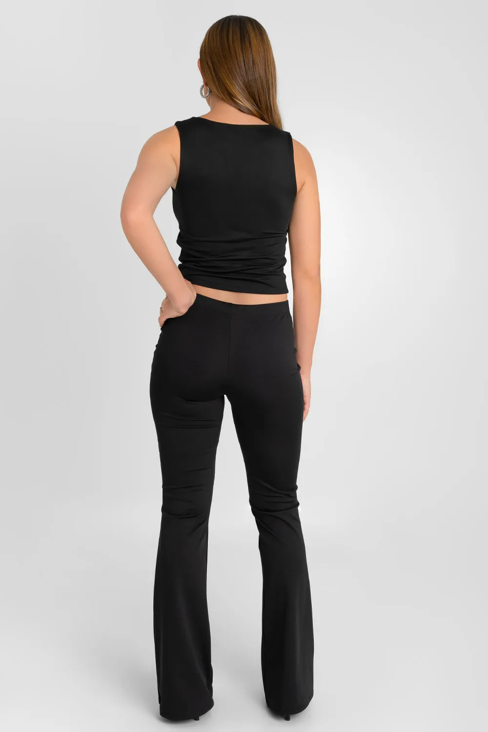 Legging ajustado de fit flare con cintura elástica