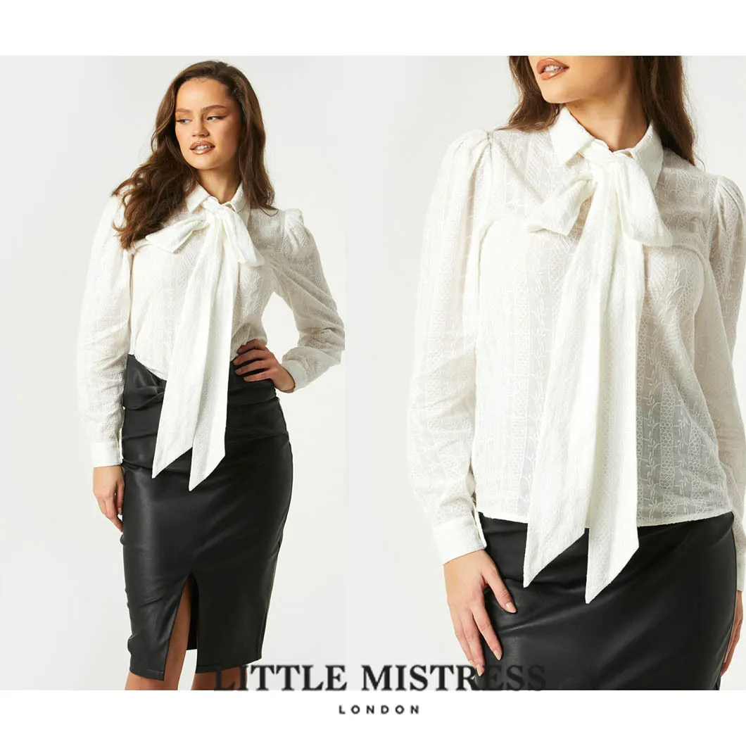 Little Mistress  |Flower Patterns Casual Style Long Sleeves Plain Cotton