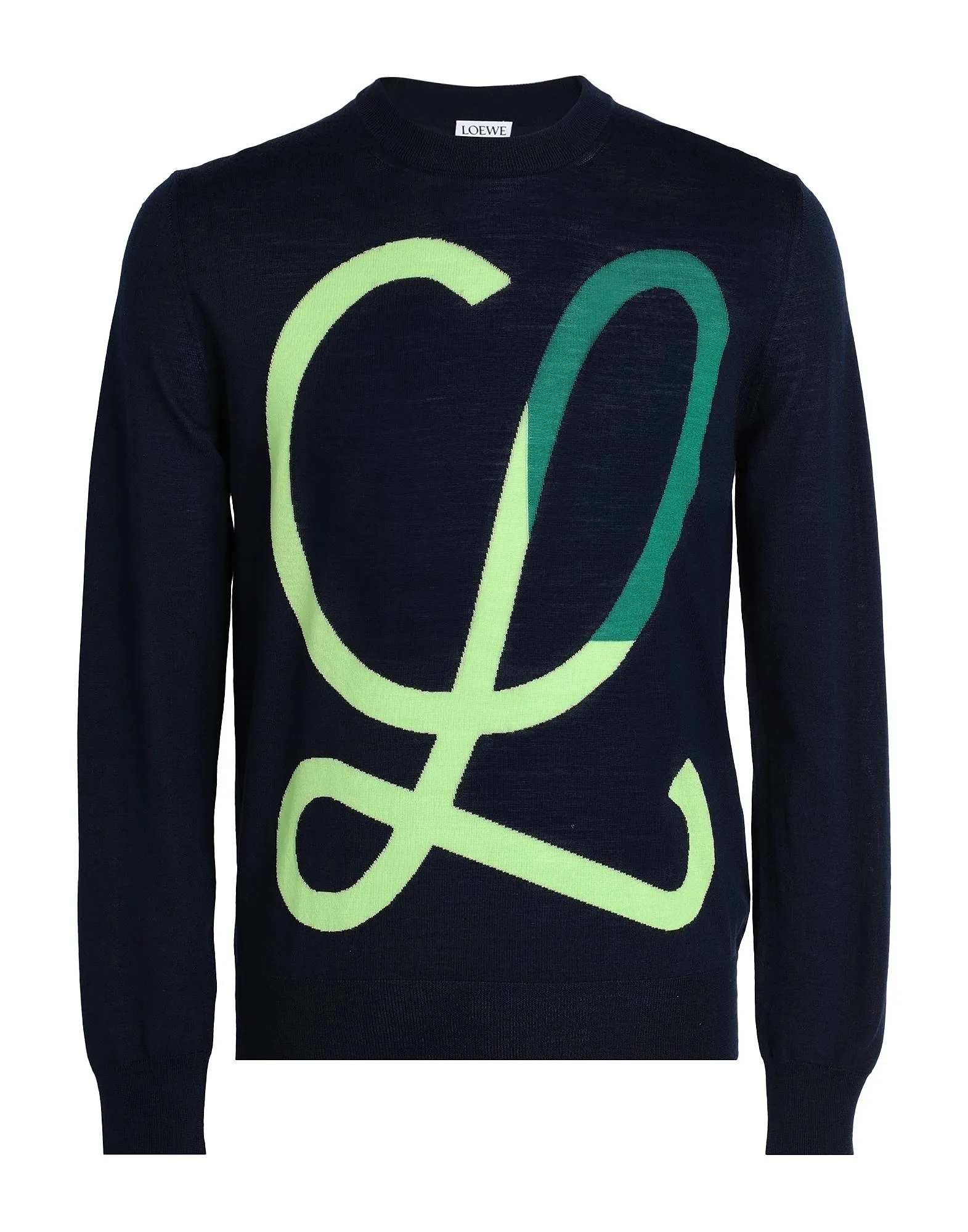 LOEWE  |Wool Long Sleeves Plain Logo Luxury Sweaters