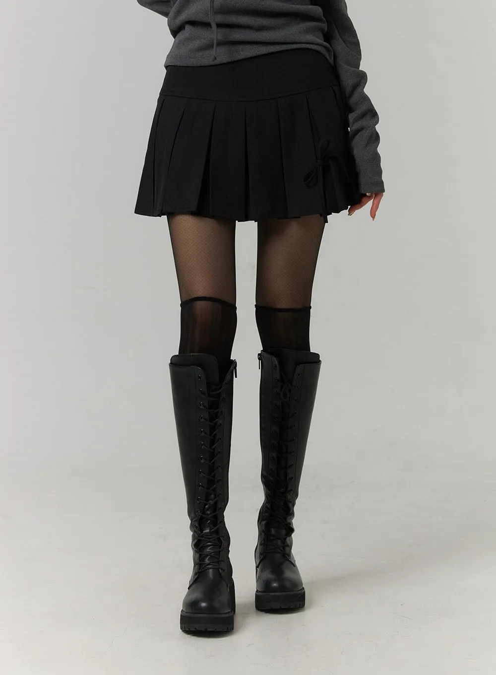 Low Rise Pleated Mini Skirt CJ418