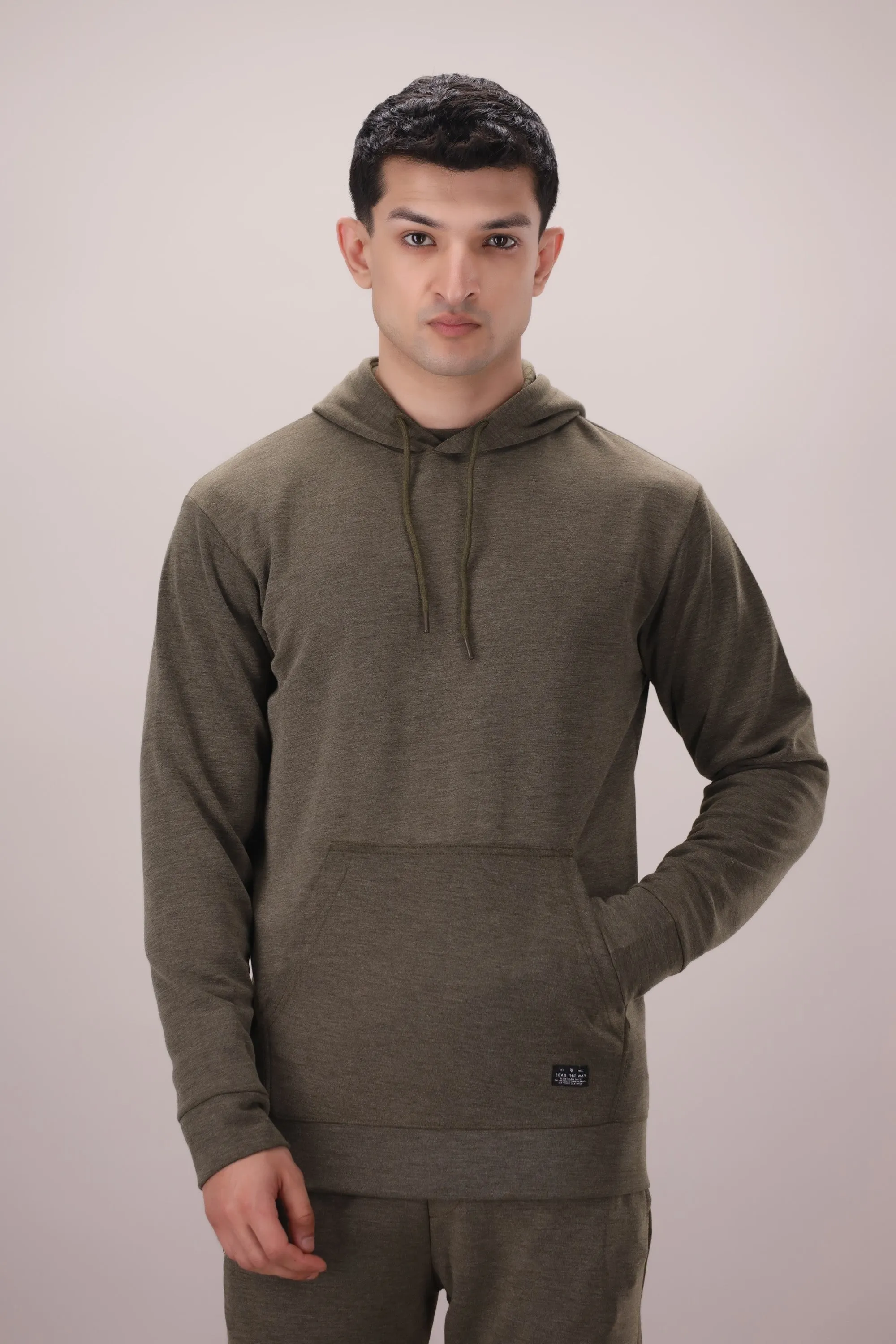 Luxe Stretch Olive Hoodie