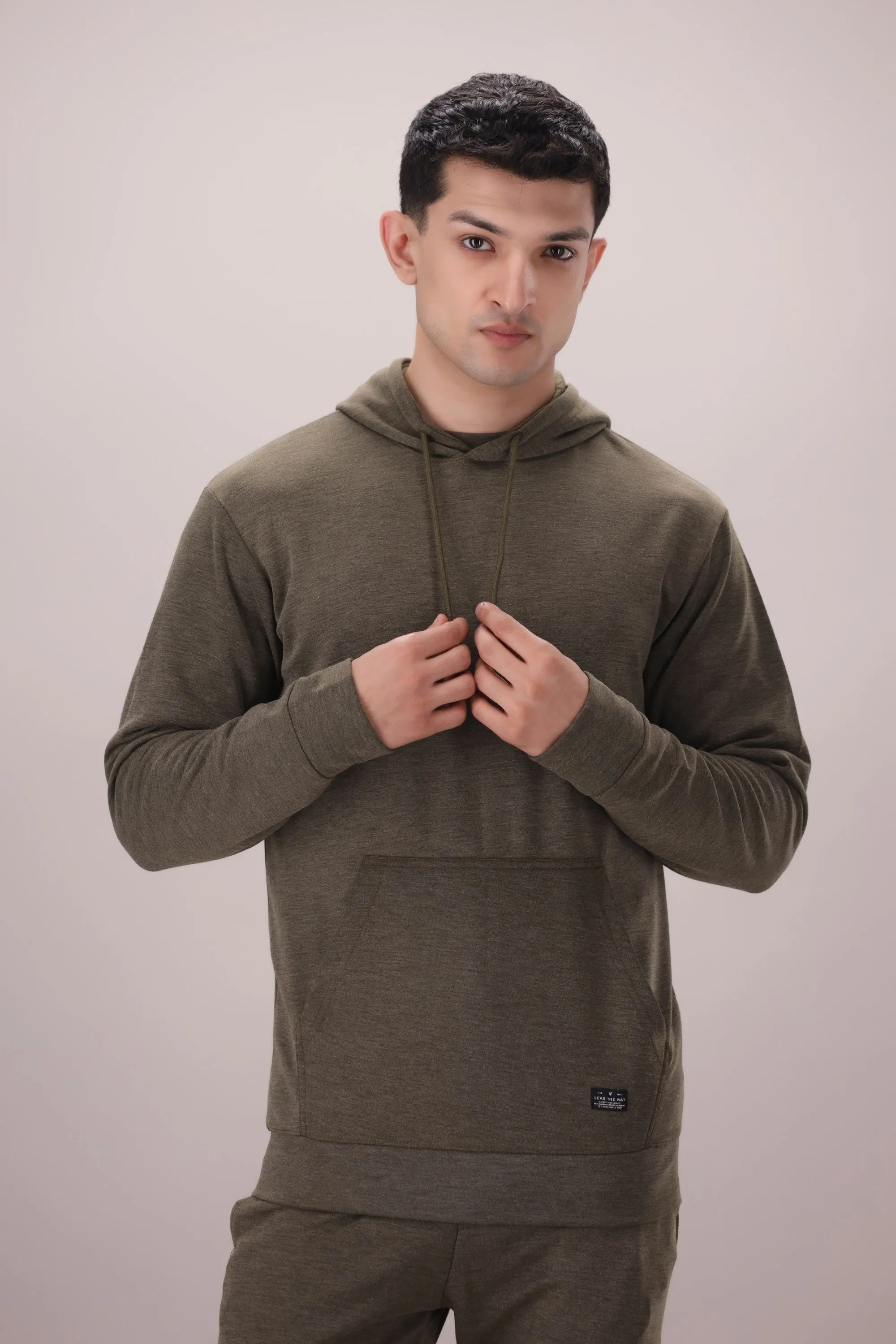 Luxe Stretch Olive Hoodie