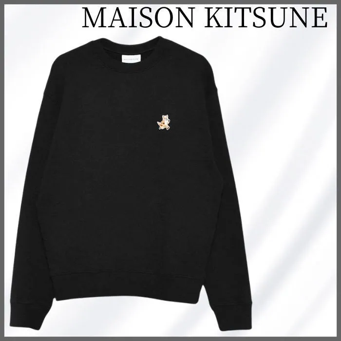 MAISON KITSUNE  |Crew Neck Unisex Street Style Long Sleeves Plain