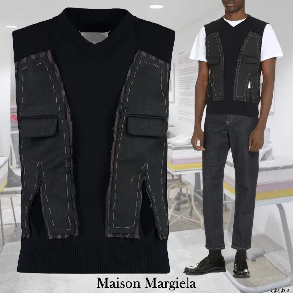 Maison Margiela  |Pullovers Monogram Unisex Wool Blended Fabrics Street Style