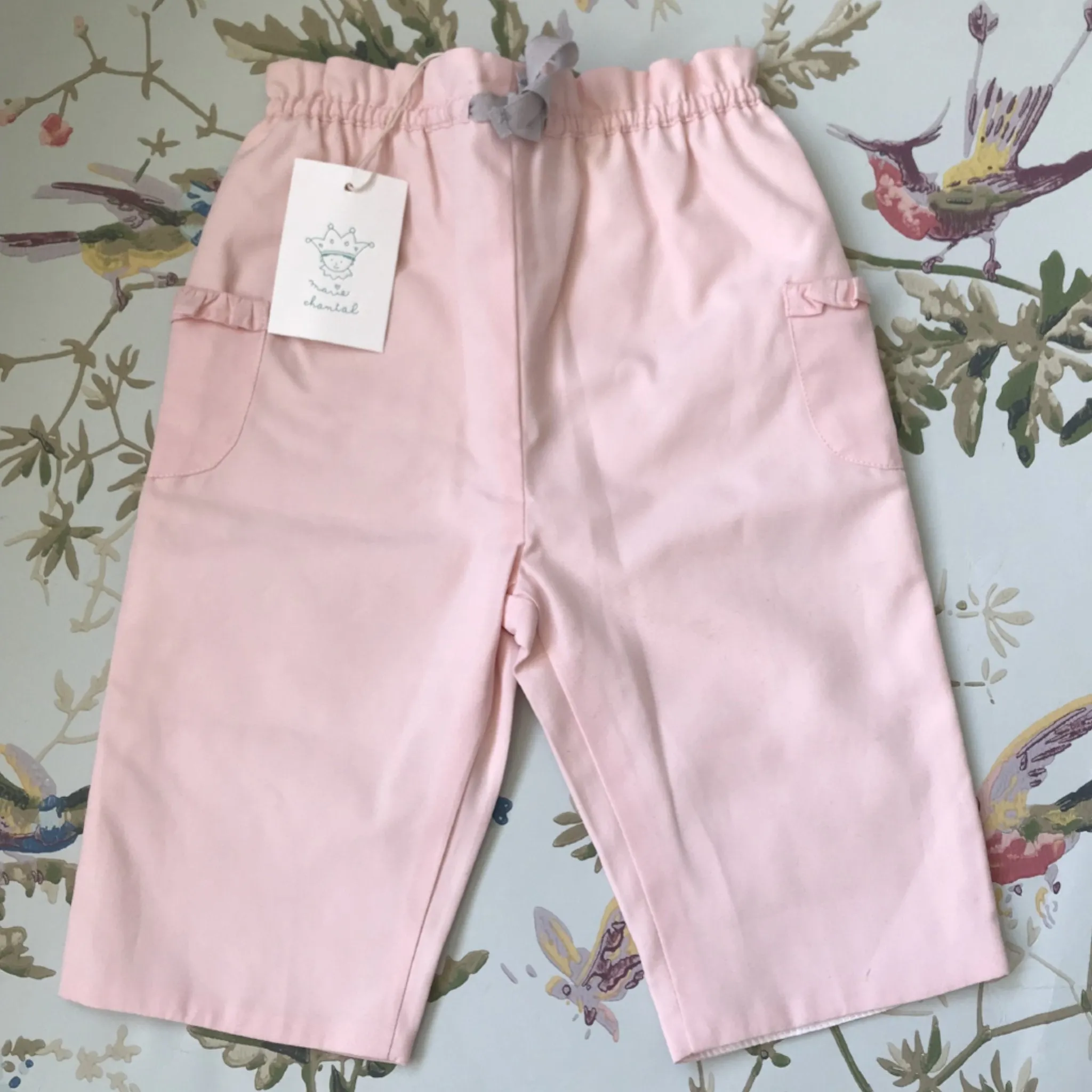 Marie-Chantal Pale Pink Cotton Trousers: 6 Months (Brand New)