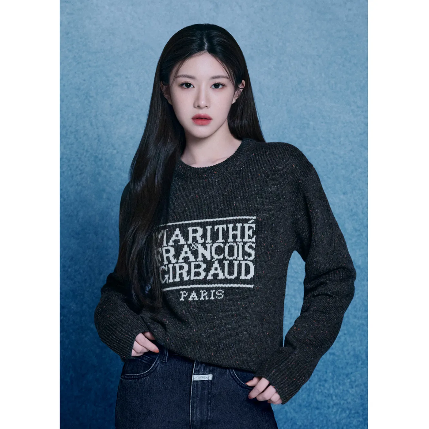 Marithe + Francois Girbaud  |Crew Neck Casual Style Unisex Wool Nylon Rib Street Style