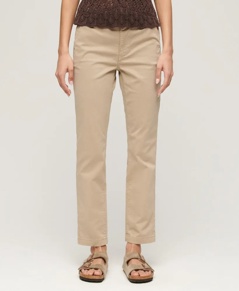 Mid Rise Chino | Stonewash Taupe Brown