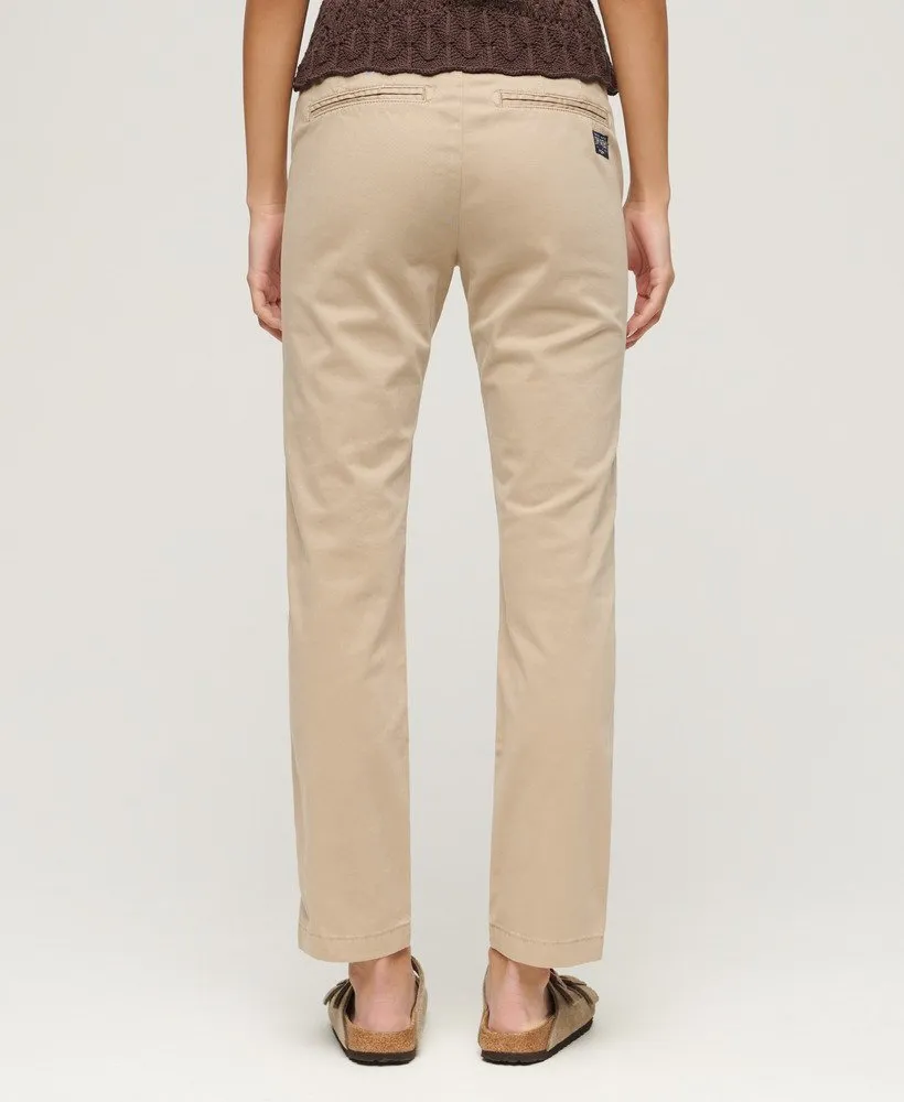 Mid Rise Chino | Stonewash Taupe Brown