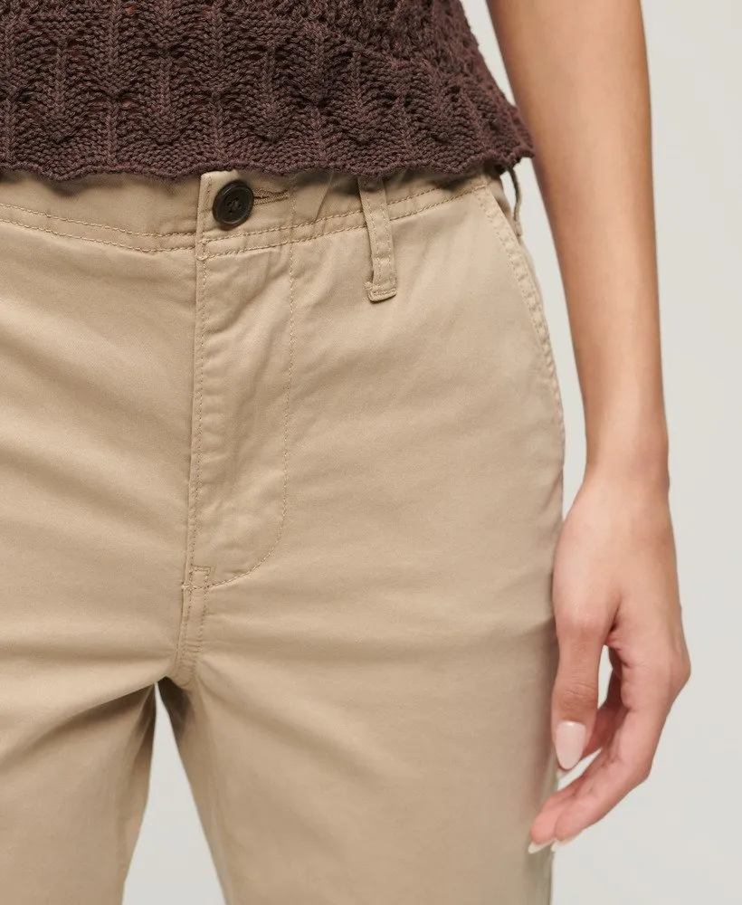 Mid Rise Chino | Stonewash Taupe Brown