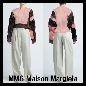 MM6 Maison Margiela  |Crew Neck Casual Style Wool Street Style Long Sleeves Plain