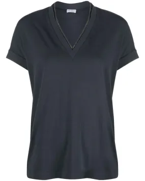 Night Sky Jersey V Neck Monili T-Shirt