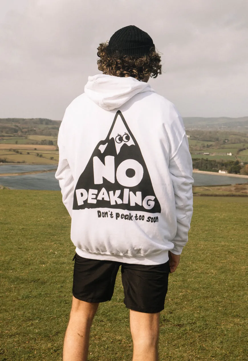 No Peaking Men's Slogan Hoodie