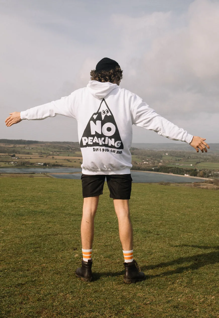 No Peaking Men's Slogan Hoodie